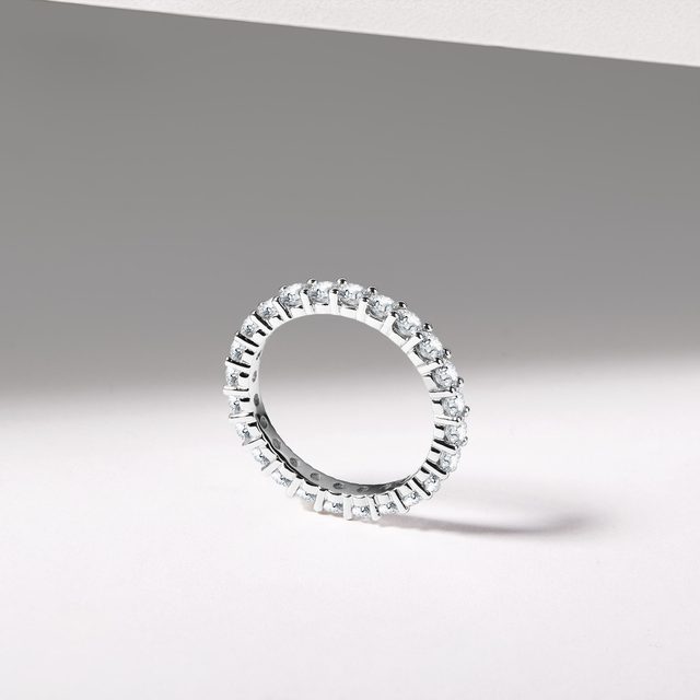 BRILLANT-EWIGKEITSRING AUS WEISSGOLD - TRAURINGE FÜR DAMEN - 