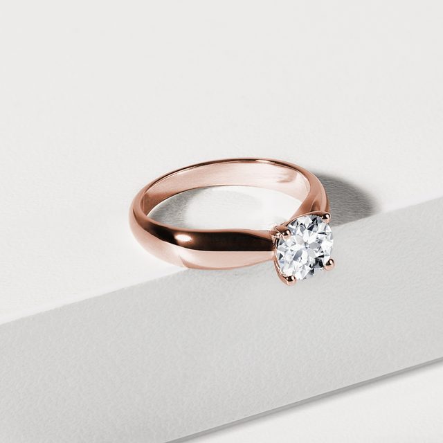 VERLOBUNGSRING MIT 1,0 CT LABORDIAMANT IN ROSÉGOLD - RINGE MIT LAB GROWN DIAMANTEN - 