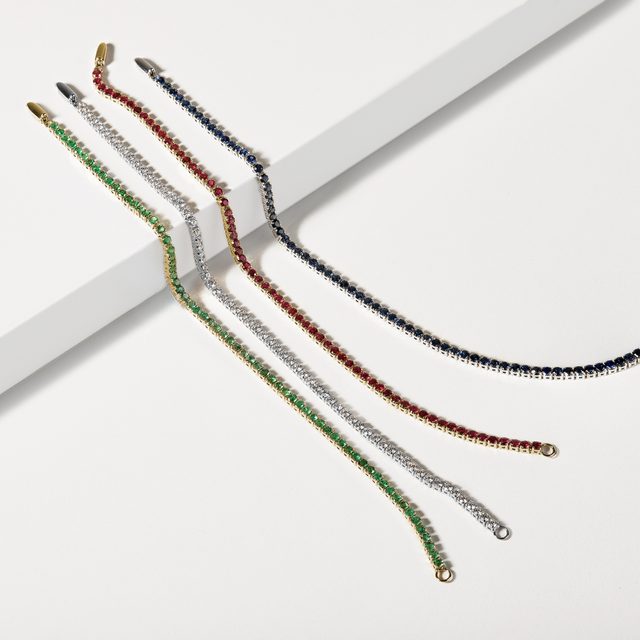 NÁRAMEK S LAB GROWN DIAMANTY V BÍLÉM ZLATĚ - TENISOVÉ NÁRAMKY - 