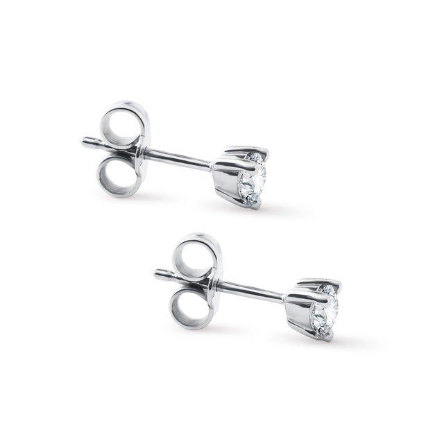 DIAMANTOHRRINGE MIT HERZMOTIV IN WEISSGOLD - OHRSTECKER DIAMANT - 