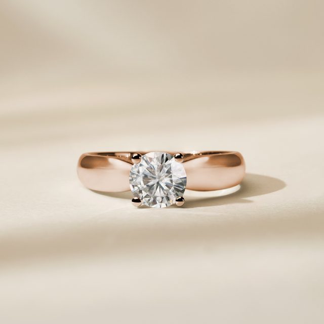 VERLOBUNGSRING MIT 1,0 CT LABORDIAMANT IN ROSÉGOLD - RINGE MIT LAB GROWN DIAMANTEN - 