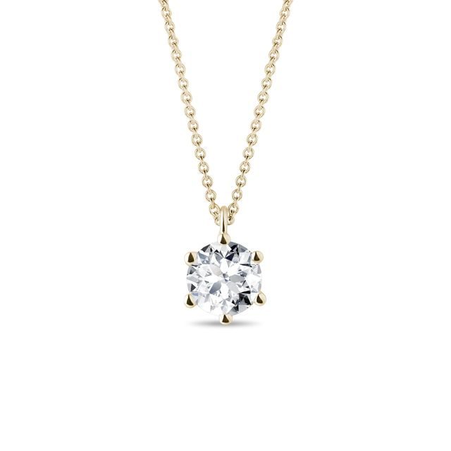 COLLIER EN OR JAUNE ET DIAMANT 1 CT - COLLIERS AVEC DIAMANTS - COLLIERS