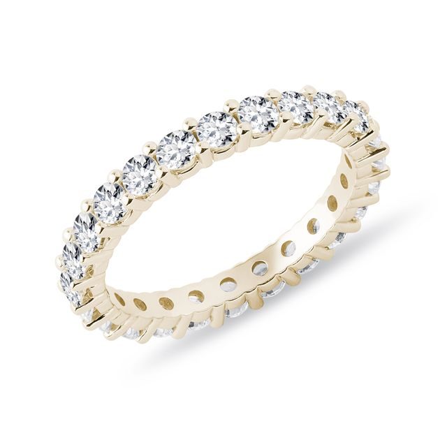BAGUE ETERNITY ENDIAMANTÉE EN OR JAUNE - ALLIANCES DE MARIAGE FEMMES - ALLIANCES DE MARIAGE