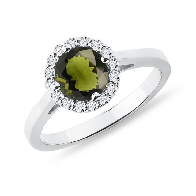HALO-RING AUS WEISSGOLD MIT DIAMANTEN - RINGE MOLDAVIT - RINGE