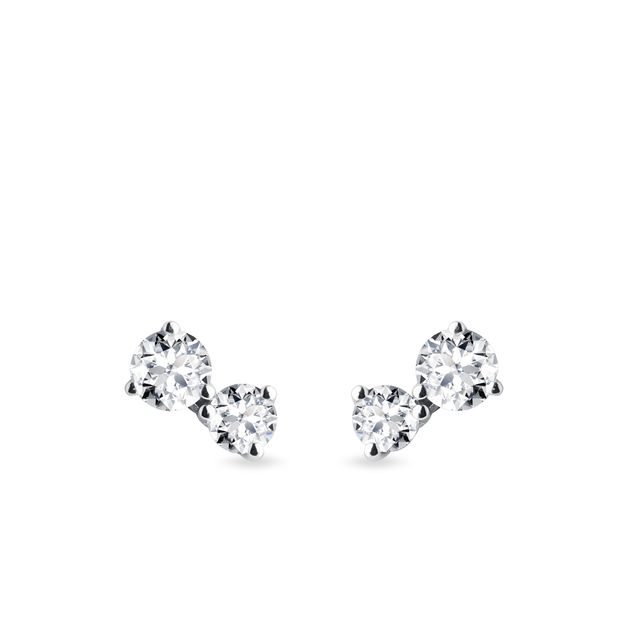 MODERNE DIAMANTOHRRINGE IN WEISSGOLD - OHRSTECKER DIAMANT - OHRRINGE