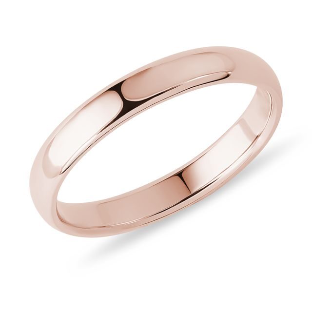 ALLIANCE POUR HOMMES FORGÉE DANS L'OR ROSE 14 CT - ALLIANCES DE MARIAGE HOMMES - ALLIANCES DE MARIAGE