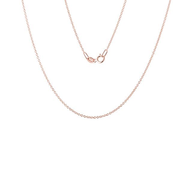 CHAÎNE EN OR ROSE POUR FEMME DE 45 CM - CHAÎNES EN OR - COLLIERS