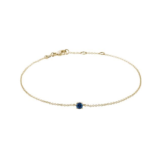 BRACELET EN OR AVEC SAPHIR BLEU - BRACELETS AVEC GEMMES - BRACELETS