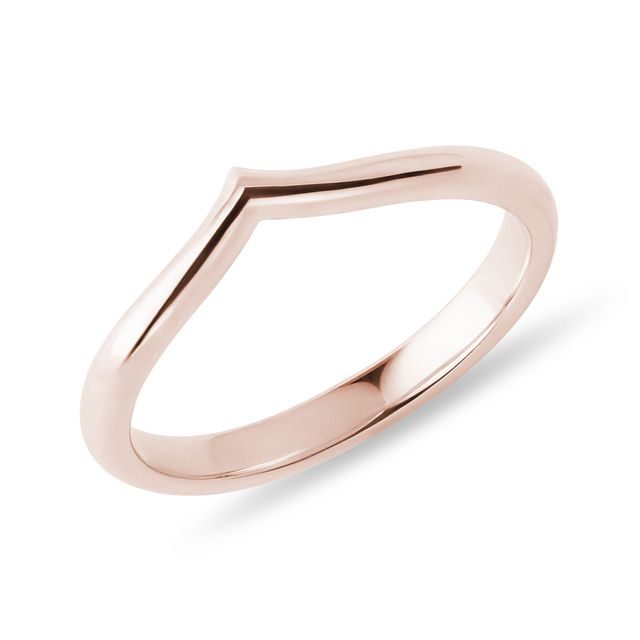BAGUE CHEVRON EN OR ROSE - ALLIANCES DE MARIAGE FEMMES - ALLIANCES DE MARIAGE