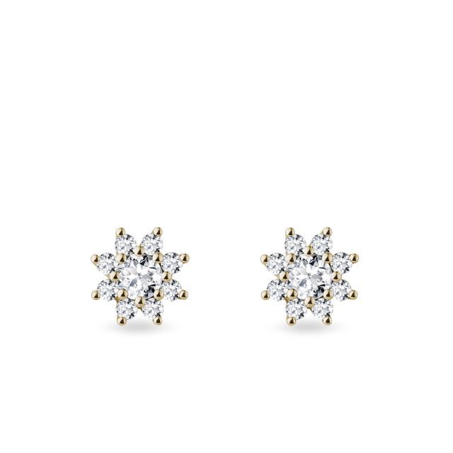 DIAMOND EARRINGS IN YELLOW GOLD - DIAMOND EARRINGS - EARRINGS