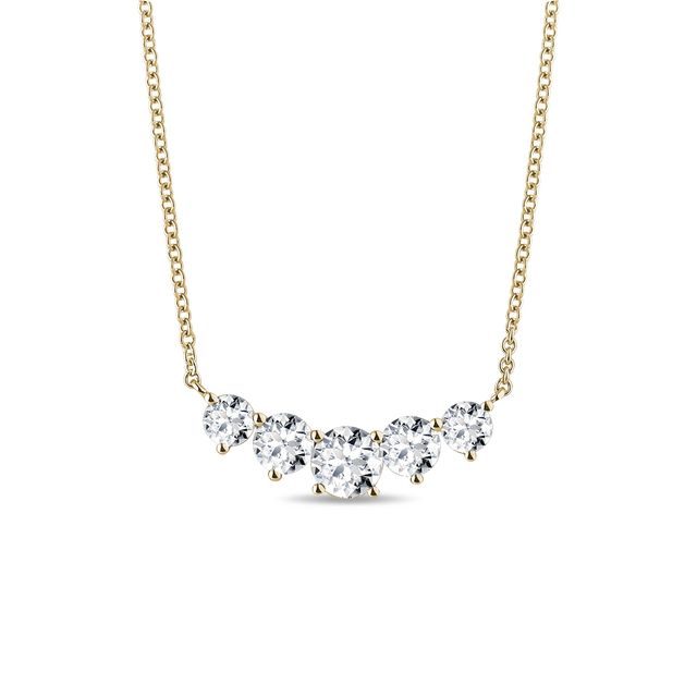 LUXURY DIAMOND NECKLACE MADE OF YELLOW GOLD - DIAMOND NECKLACES - NECKLACES