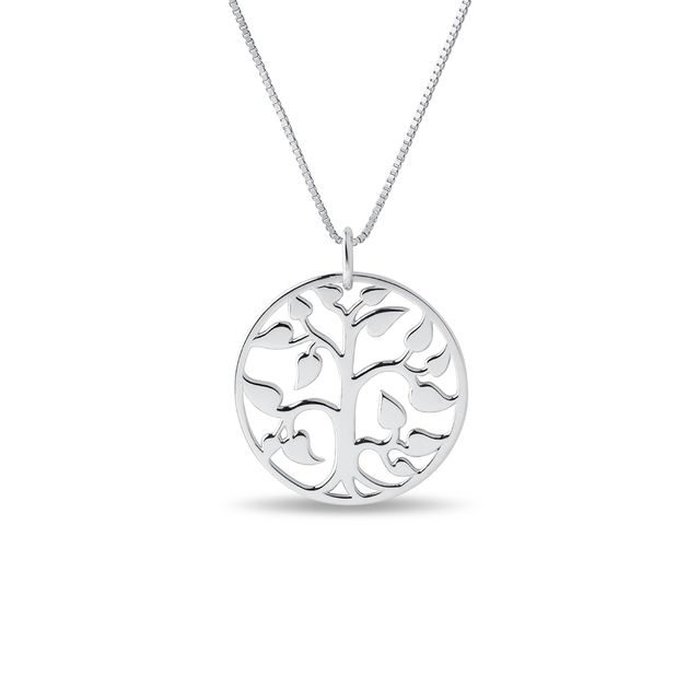 TREE OF LIFE NECKLACE IN WHITE GOLD - WHITE GOLD NECKLACES - NECKLACES