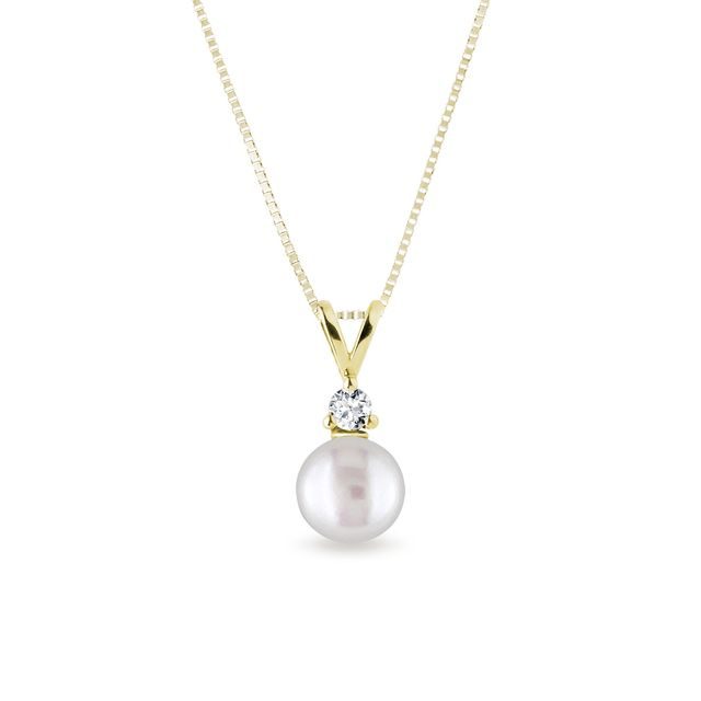 PERLENANHÄNGER MIT DIAMANTEN - PERLEN ANHÄNGER - PERLEN