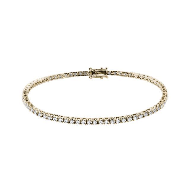 BRACELET TENNIS EN OR JAUNE AVEC DIAMANTS - BRACELETS AVEC DIAMANTS - BRACELETS