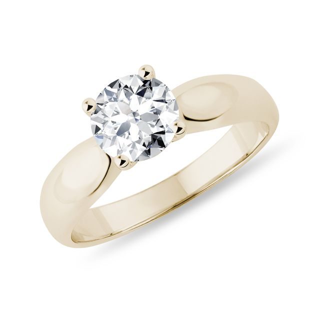 VERLOBUNGSRING MIT 1,0 CT LABORDIAMANT IN GELBGOLD - RINGE MIT LAB GROWN DIAMANTEN - VERLOBUNGSRINGE