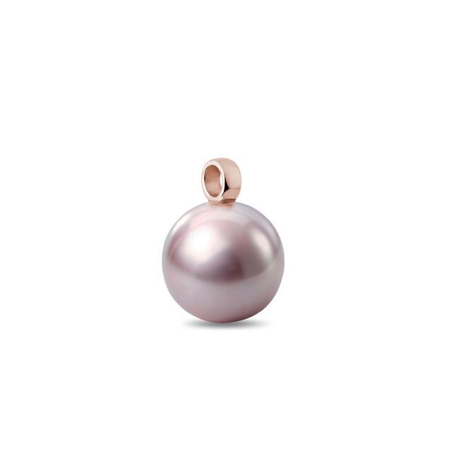 ANHÄNGER MIT VIOLETTER MING-PERLE IN 14-KARÄTIGEM ROSÉGOLD - MAGNETISCHE HALSKETTEN - KETTEN