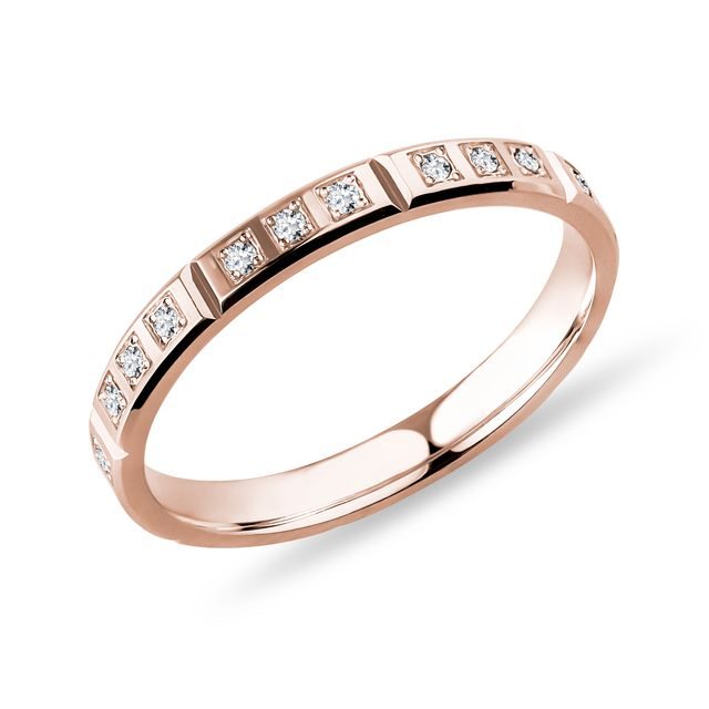 DAMENRING MIT DIAMANTEN IN ROSÉGOLD - RINGE DIAMANT - RINGE