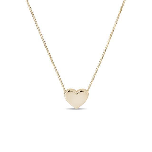 HEART-SHAPED PENDANT NECKLACE IN YELLOW GOLD - YELLOW GOLD NECKLACES - NECKLACES