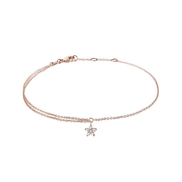 NÁRAMOK Z RUŽOVÉHO ZLATA S DIAMANTMI - NÁRAMKY S DIAMANTMI - NÁRAMKY