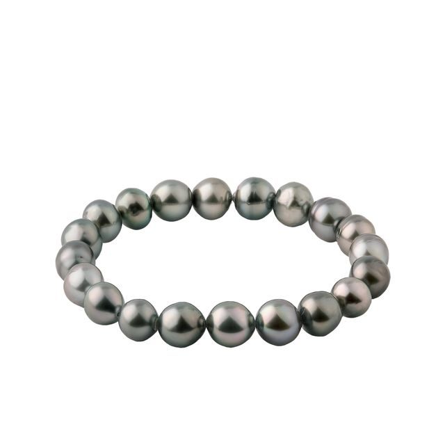 ARMBAND MIT GRAUEN TAHITI-PERLEN - PERLEN ARMBÄNDER - PERLEN