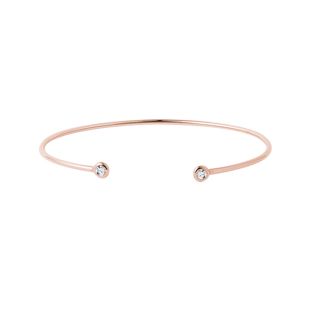 ARMBAND AUS ROSÉGOLD MIT LÜNETTE DIAMANTEN - CUFF-ARMBÄNDER - ARMBÄNDER