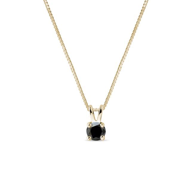 BLACK DIAMOND NECKLACE IN GOLD - DIAMOND NECKLACES - NECKLACES