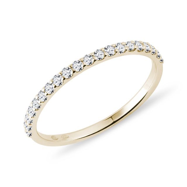 STUNNING DIAMOND RING IN YELLOW GOLD - WOMEN'S WEDDING RINGS - WEDDING RINGS