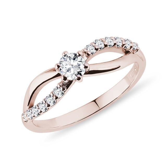 DIAMOND RING IN ROSE GOLD - ENGAGEMENT DIAMOND RINGS - ENGAGEMENT RINGS