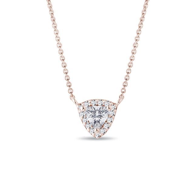 DIAMANTHALSKETTE TRILLION IN ROSÉGOLD - KETTEN MIT DIAMANTEN - KETTEN