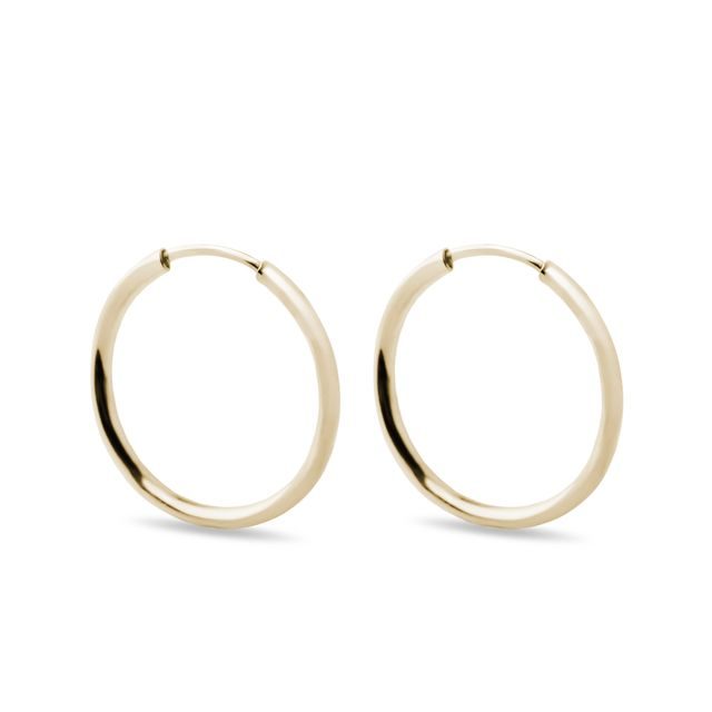 BOUCLES D'OREILLES CRÉOLES 25MM EN OR JAUNE - BOUCLES D'OREILLES EN OR JAUNE - BOUCLES D'OREILLES