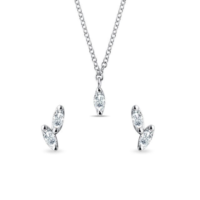 SCHMUCKSET MIT MARQUISEDIAMANTEN IN WEISSGOLD - SCHMUCK SETS DIAMANT - SCHMUCK