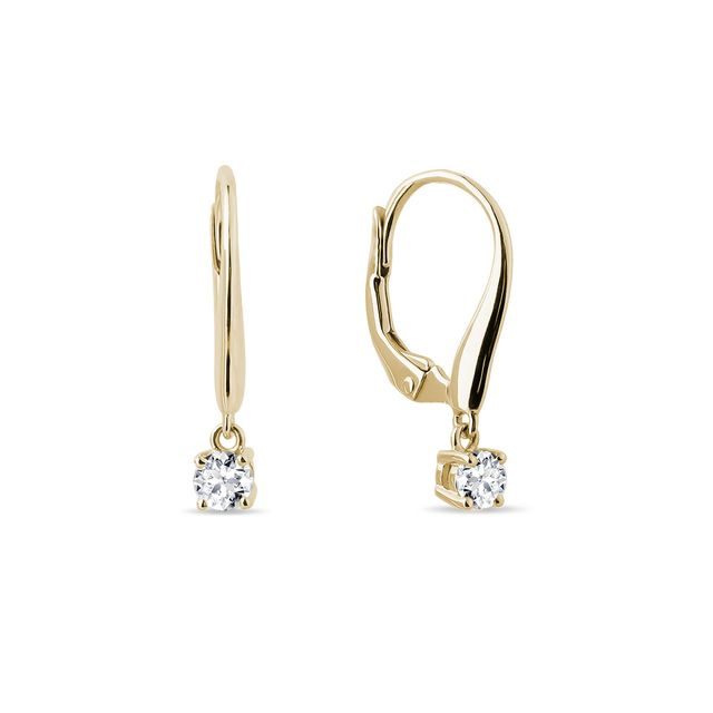 DIAMOND EARRINGS IN 14KT YELLOW GOLD - DIAMOND EARRINGS - EARRINGS