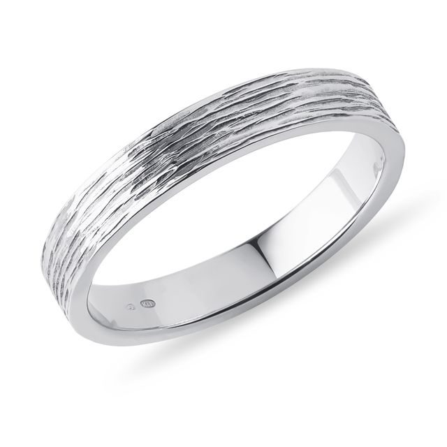 MEN'S WHITE GOLD WEDDING RING - RINGS FOR HIM - WEDDING RINGS