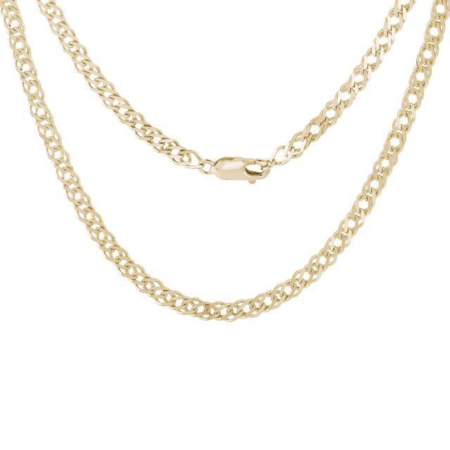 Large ladies necklace in yellow gold