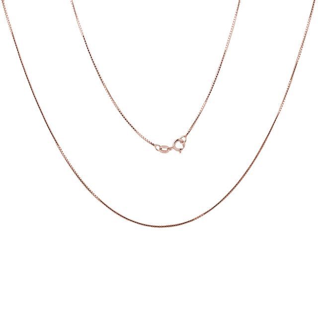 VENETIAN CHAIN IN ROSE GOLD, 42 CM LONG - GOLD CHAINS - NECKLACES