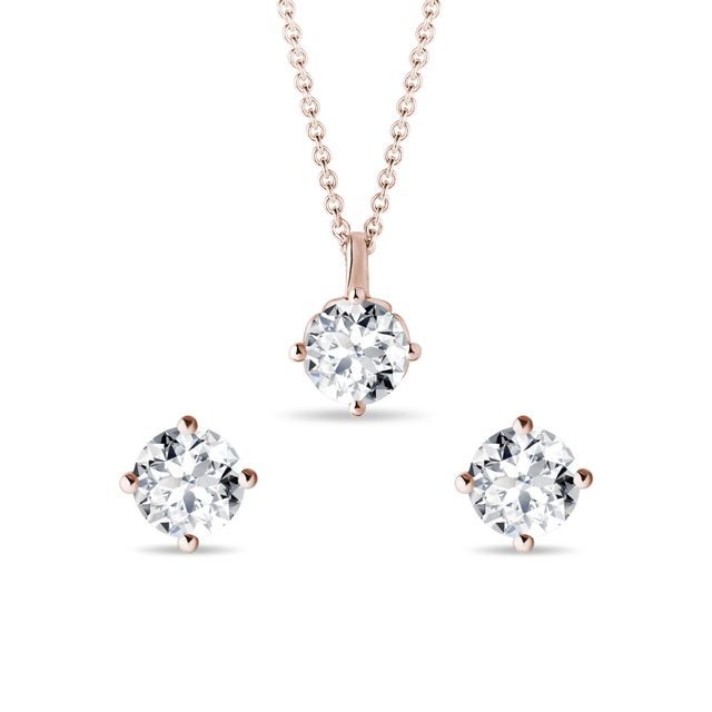 ROSE GOLD JEWELRY SET WITH LAB GROWN DIAMONDS - JEWELRY SETS - FINE JEWELRY