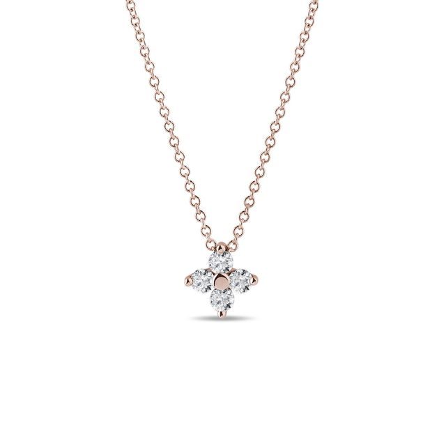 DIAMOND NECKLACE IN 14K ROSE GOLD - DIAMOND NECKLACES - NECKLACES