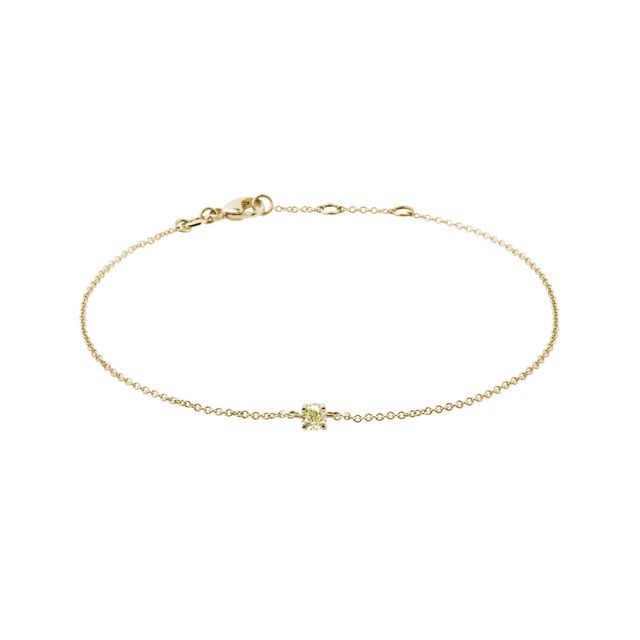 BRACELET EN OR AVEC DIAMANT JAUNE - BRACELETS AVEC DIAMANTS - BRACELETS