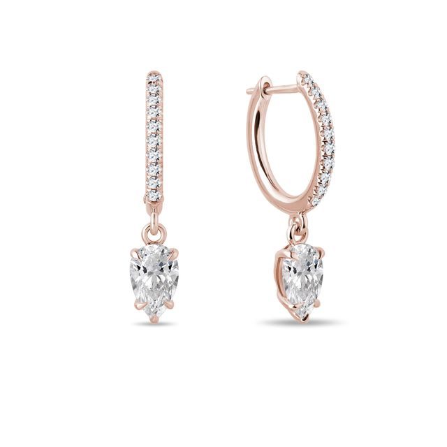 LUXURIÖSE OHRRINGE MIT LABOR-DIAMANTEN IN ROSÉGOLD - OHRRINGE DIAMANT - OHRRINGE