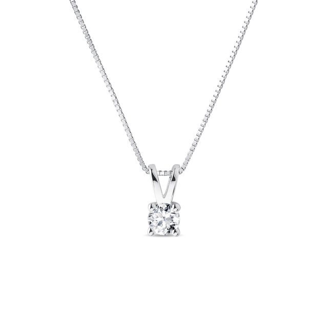 FINE NECKLACE WITH DIAMOND IN WHITE GOLD - DIAMOND NECKLACES - NECKLACES