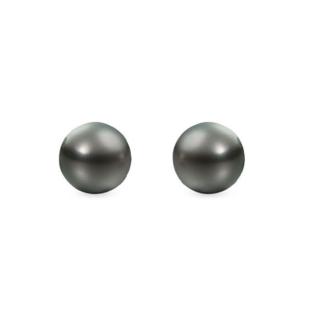 TAHITIAN PEARL EARRINGS IN WHITE GOLD - PEARL EARRINGS - PEARL JEWELLERY