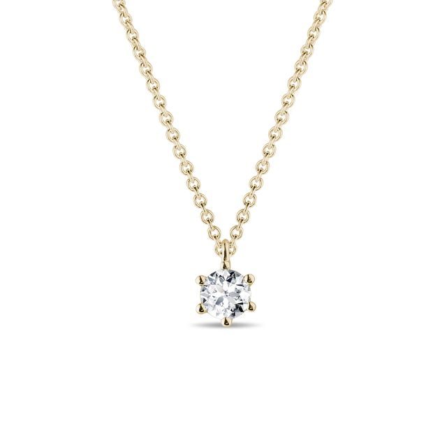 Brilliant diamond necklace in gold