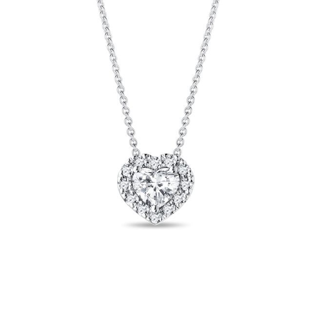HERZ-HALSKETTE MIT DIAMANTEN IN WEISSGOLD - KETTEN MIT DIAMANTEN - KETTEN