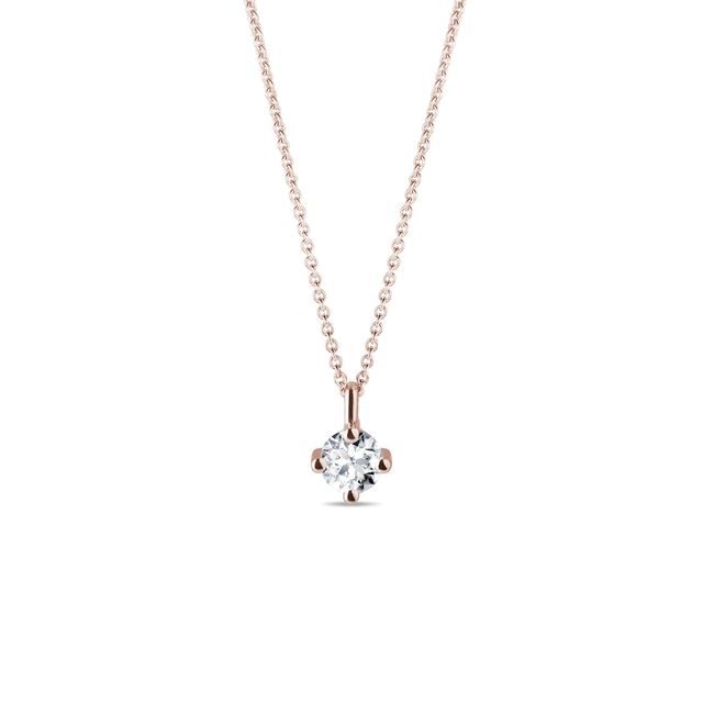 DELICATE DIAMOND NECKLACE IN ROSE GOLD - DIAMOND NECKLACES - NECKLACES