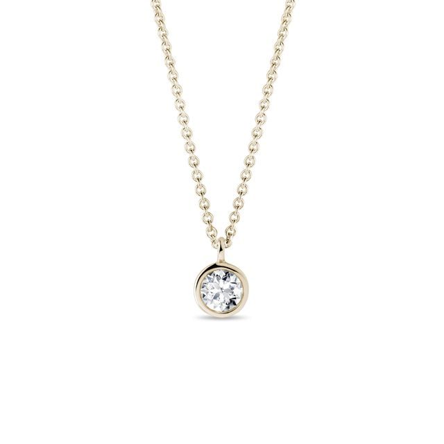 ANHÄNGER MIT BEZEL DIAMANTEN AUS GELBGOLD - KETTEN MIT DIAMANTEN - KETTEN