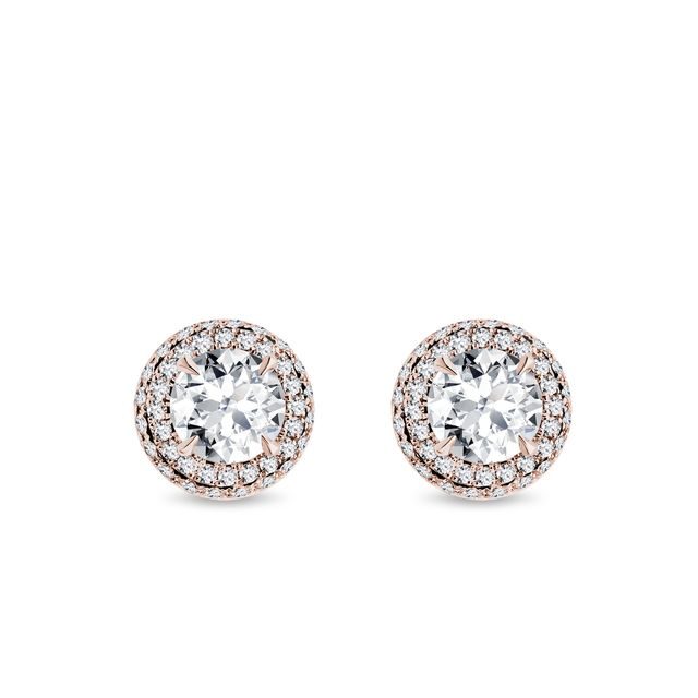 HALO-OHRSTECKER MIT LABORDIAMANTEN IN ROSÉGOLD - OHRSTECKER DIAMANT - OHRRINGE