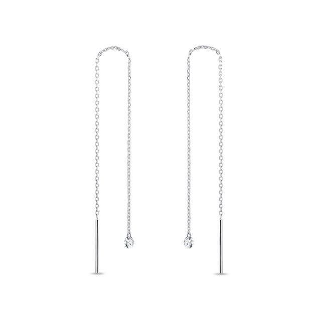 OHRRINGE AUS WEISSGOLD MIT LABORDIAMANTEN - OHRRINGE DIAMANT - OHRRINGE