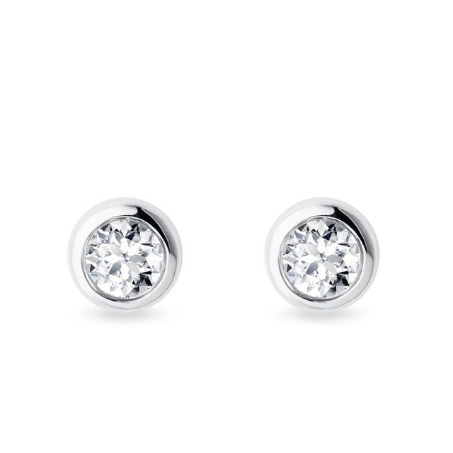 OHRRINGE MIT 0,7CT DIAMANTEN IN WEISSGOLD - OHRSTECKER DIAMANT - OHRRINGE