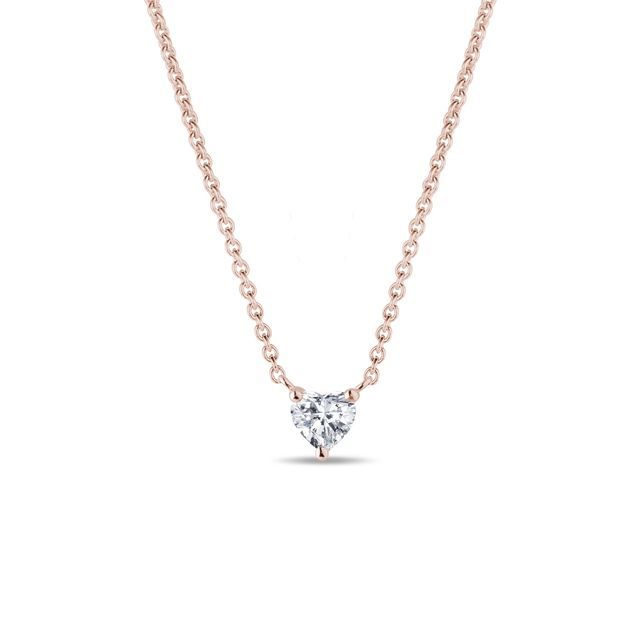 HALSKETTE MIT HERZFÖRMIGEM DIAMANTEN IN ROSEGOLD - KETTEN MIT DIAMANTEN{% if zbozi.kategorie.adresa_nazvy[0] != zbozi.kategorie.nazev %} - KETTEN{% endif %}