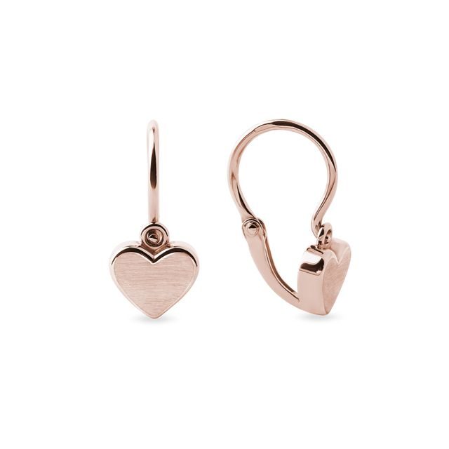 HEART EARRINGS IN ROSE GOLD - CHILDREN'S EARRINGS - EARRINGS